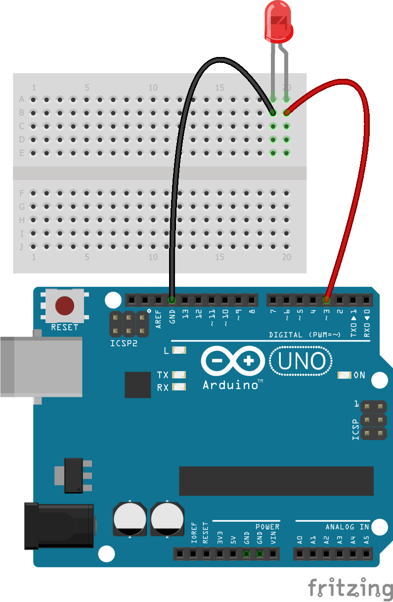 Connect LED to Arduino